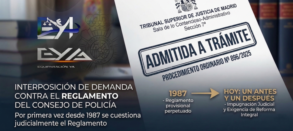 Admitida a trámite la demanda contra el Reglamento del Consejo de Policía